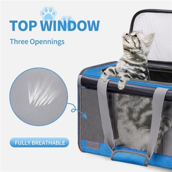 Cat Carrier Airline Approved, Pet Carriers for Cats with Water - Picture 2 of 7